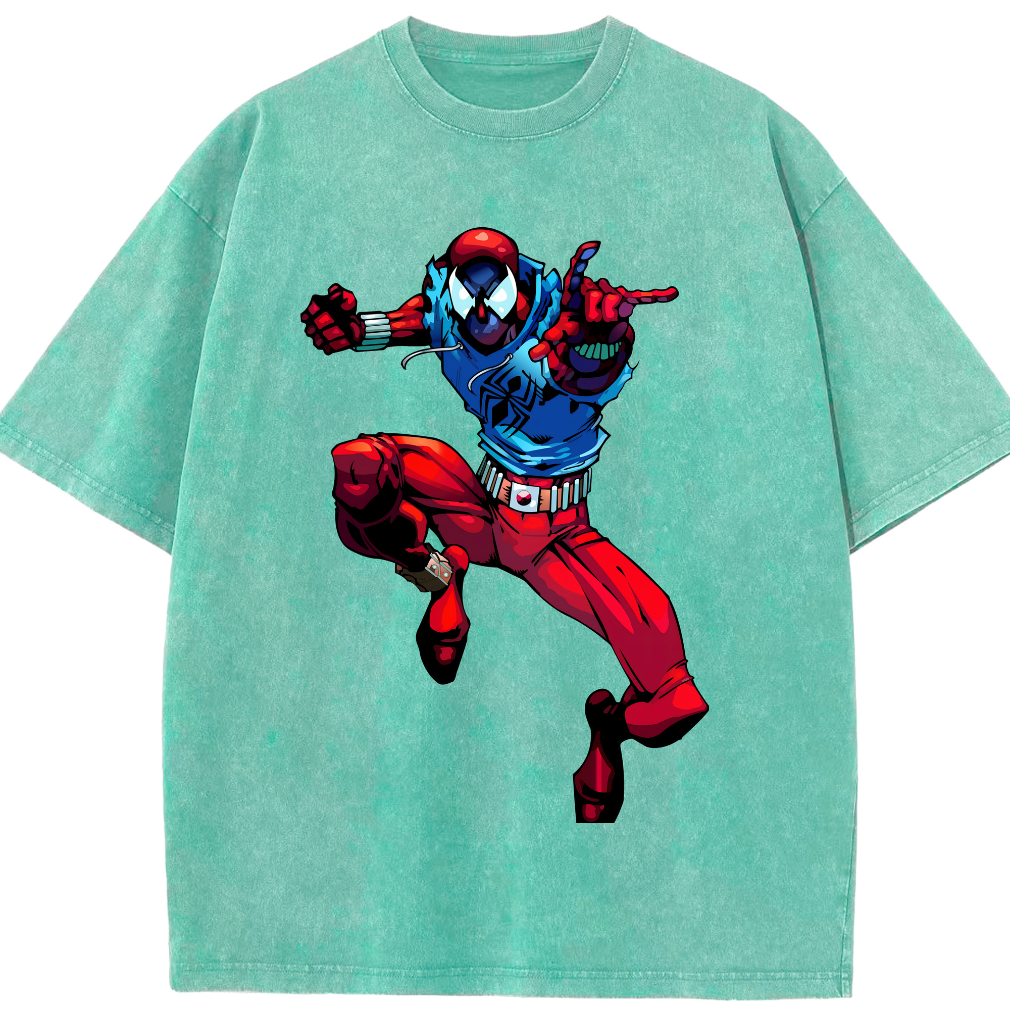 （画像用） Spider Man スパイダーマン 綿100% ヴィンテージ風 半袖Tシャツ（フロントプリント）